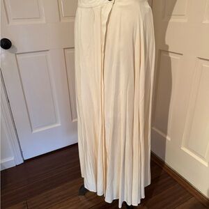 Who What Wear Cream Wrap Skirt